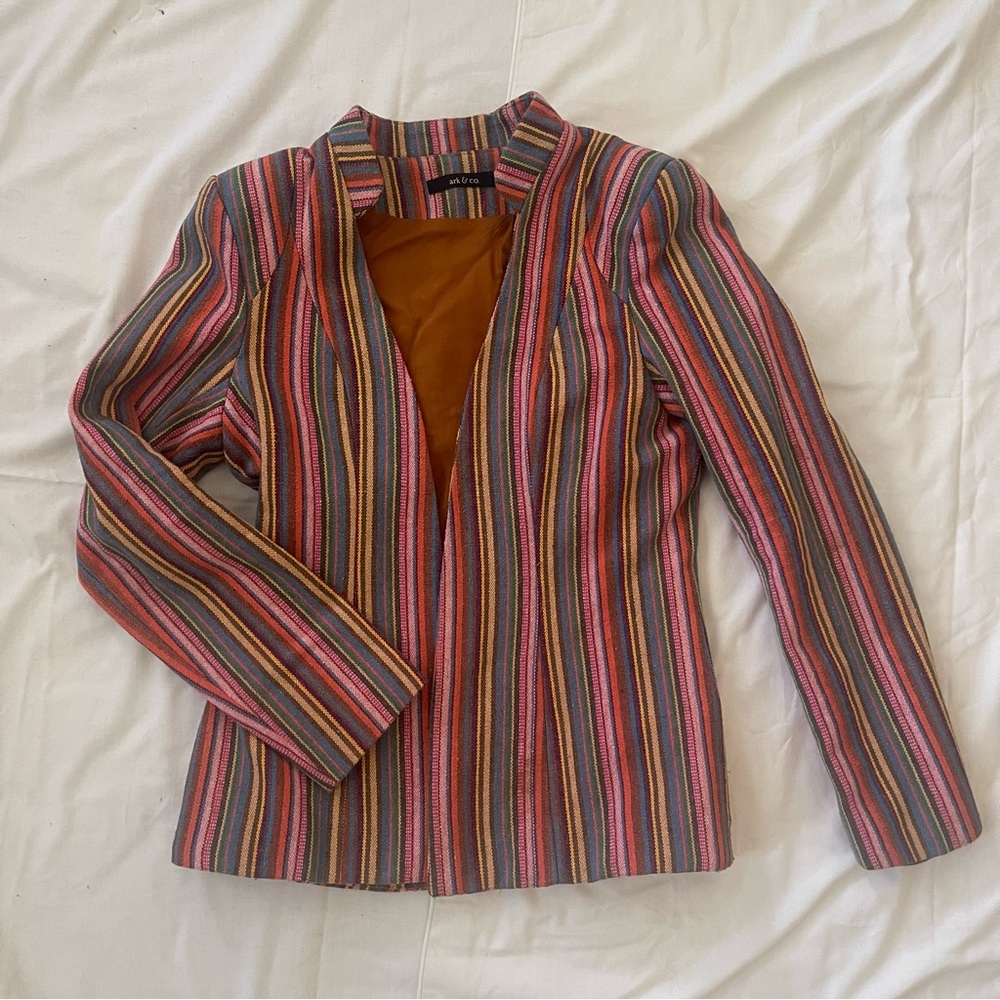 Multiple color strip blazer